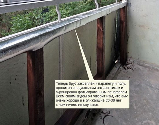 навес над балконом монтаж